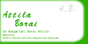 attila borai business card